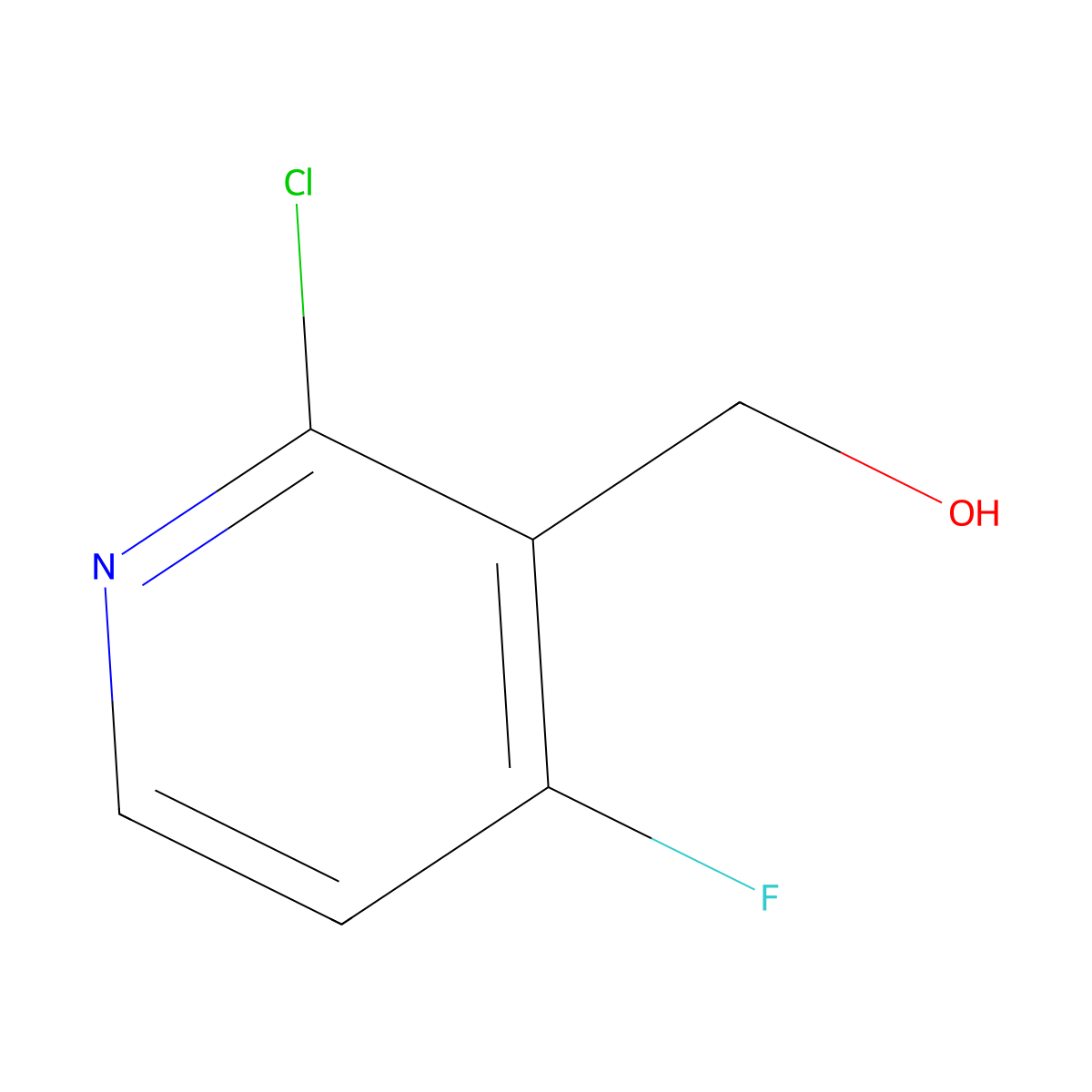 (2-Chloro-4-fluoropyridin-3-yl)methanol molecular structure, CAS 1805639-41-1