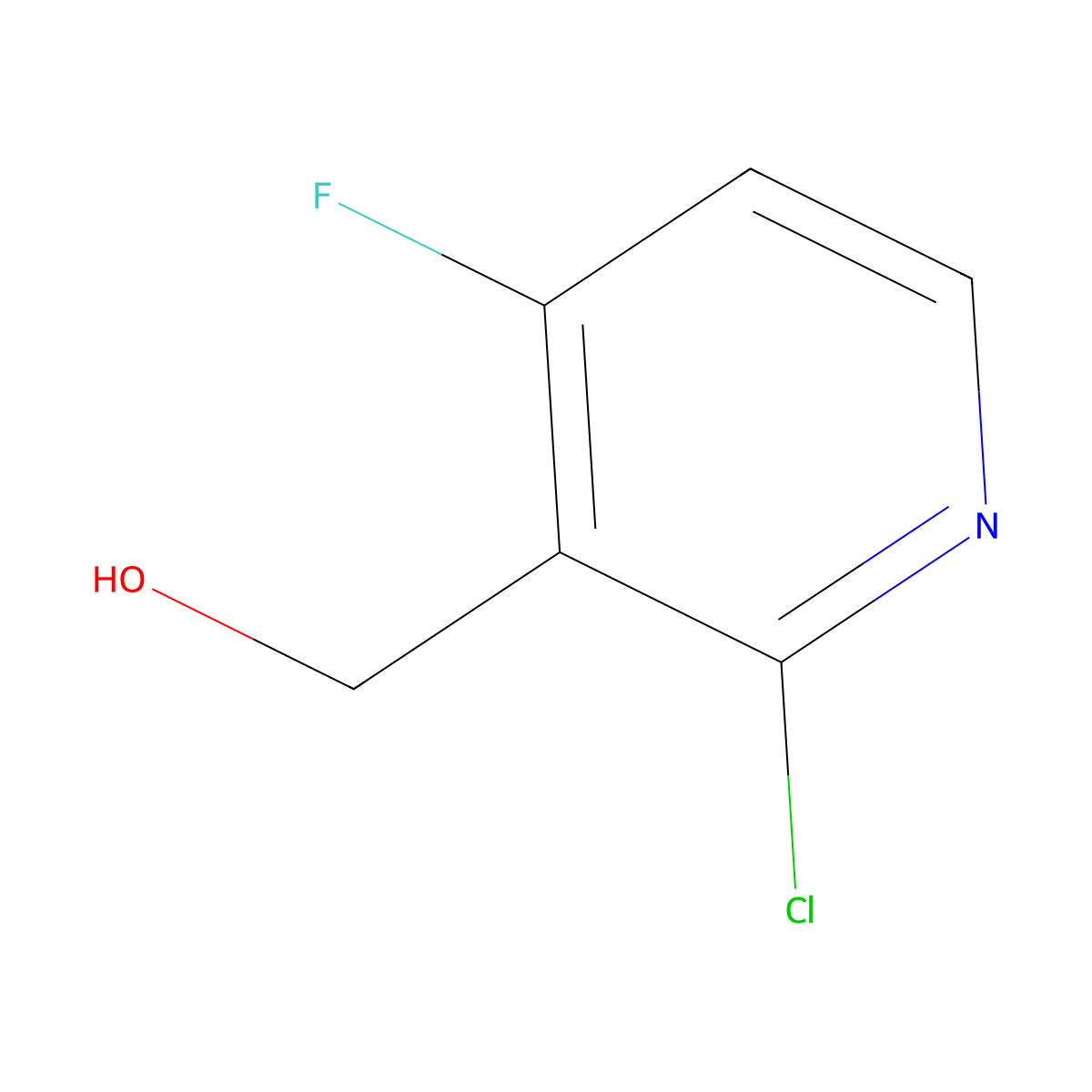 (2-Chloro-4-fluoropyridin-3-yl)methanol molecular structure, CAS 1805639-41-1