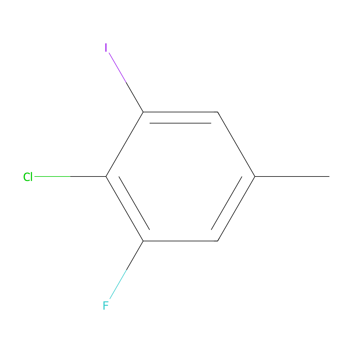 2-Chloro-1-fluoro-3-iodo-5-methylbenzene molecular structure, CAS 1805639-62-6