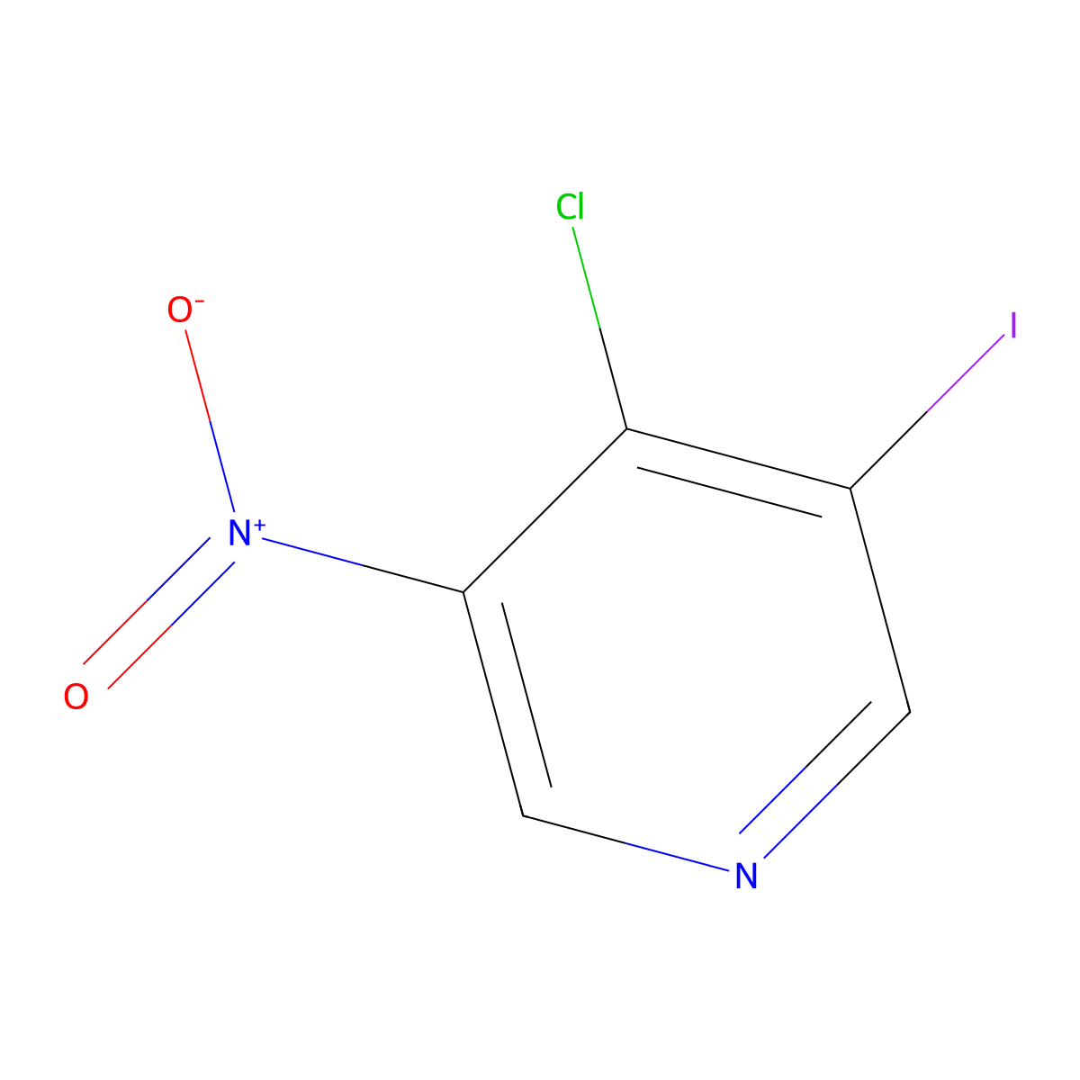 4-Chloro-3-iodo-5-nitropyridine molecular structure, CAS 1805643-82-6
