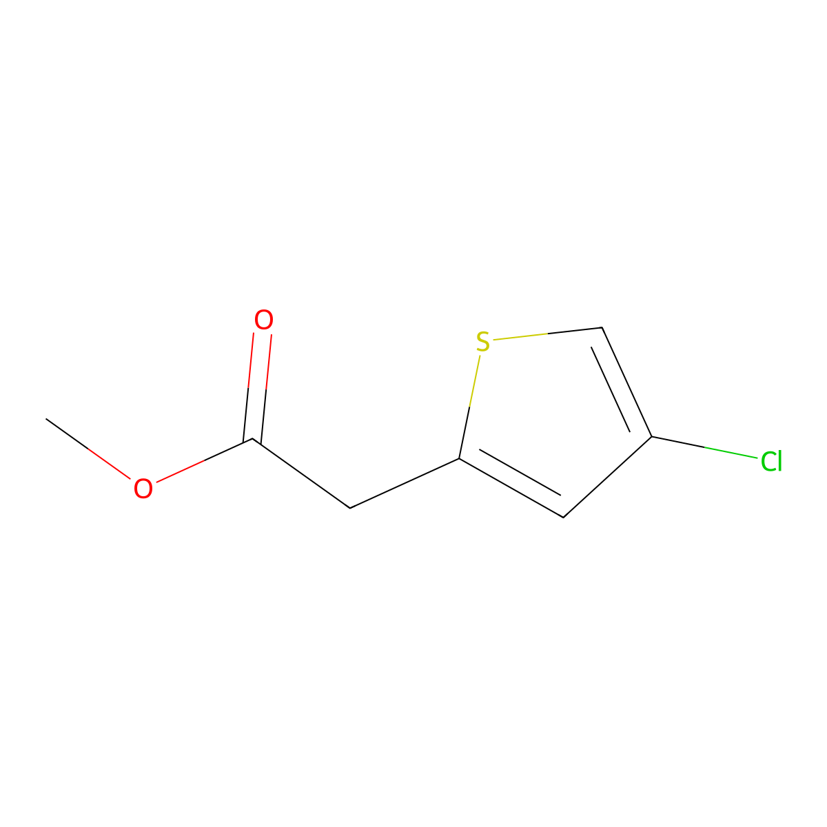Methyl 2-(4-chlorothiophen-2-yl)acetate molecular structure, CAS 1805646-19-8