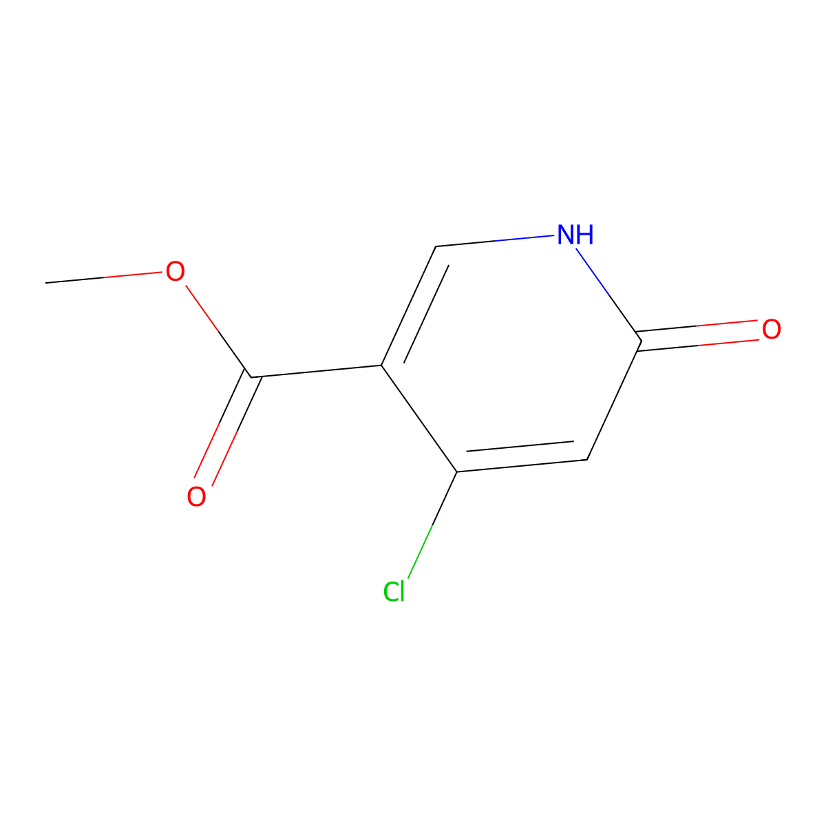 methyl 4-chloro-6-oxo-1H-pyridine-3-carboxylate molecular structure, CAS 1805647-28-2