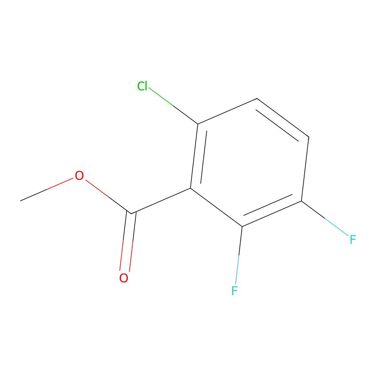 Methyl 6-chloro-2,3-difluorobenzoate molecular structure, CAS 1805647-50-0