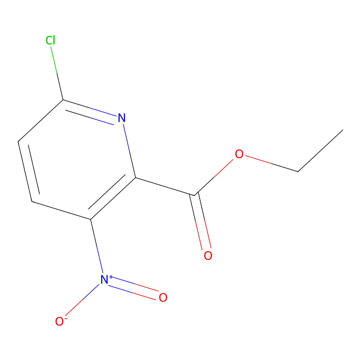 Ethyl 6-chloro-3-nitropicolinate molecular structure, CAS 1805648-67-2