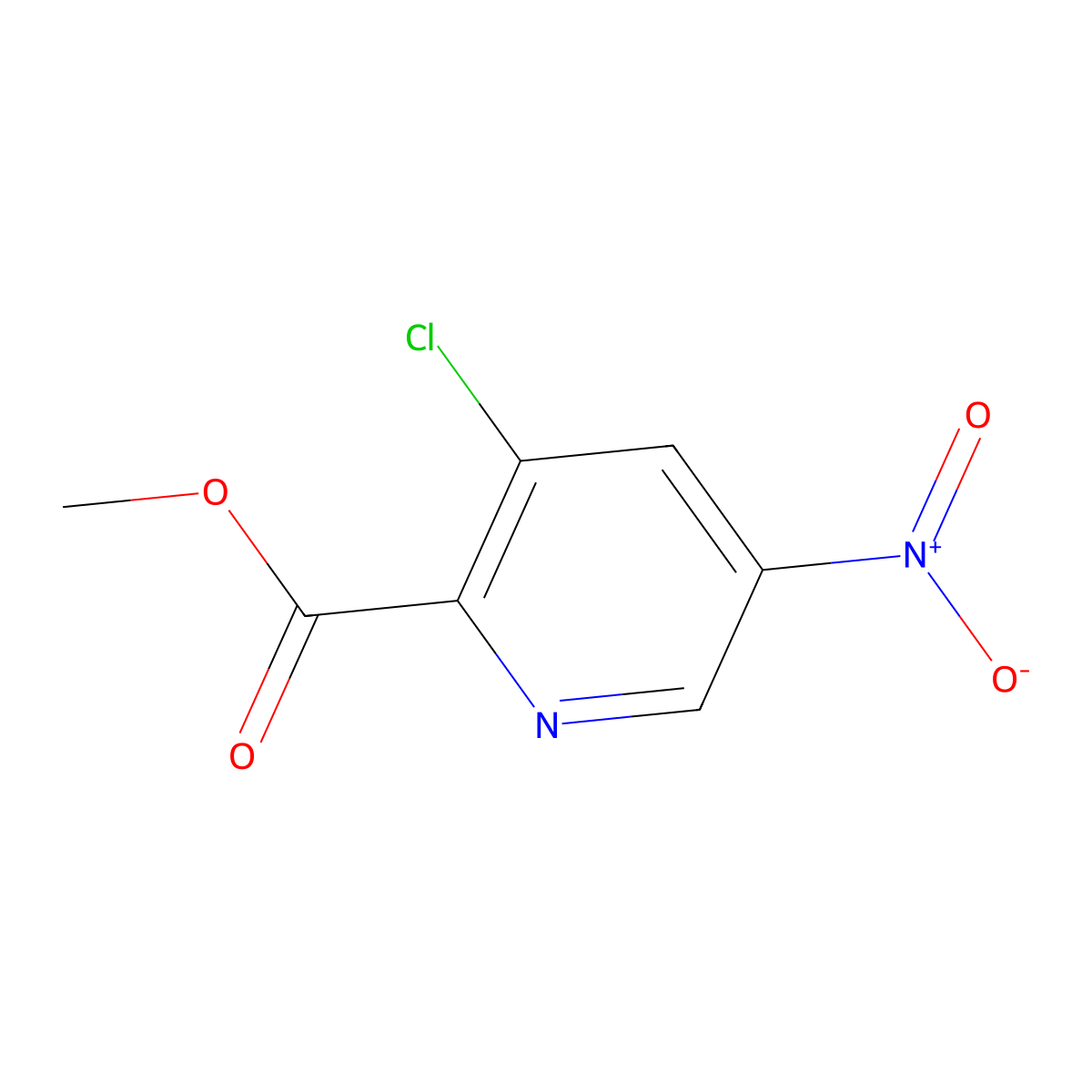 Methyl 3-chloro-5-nitropicolinate molecular structure, CAS 1805650-57-0