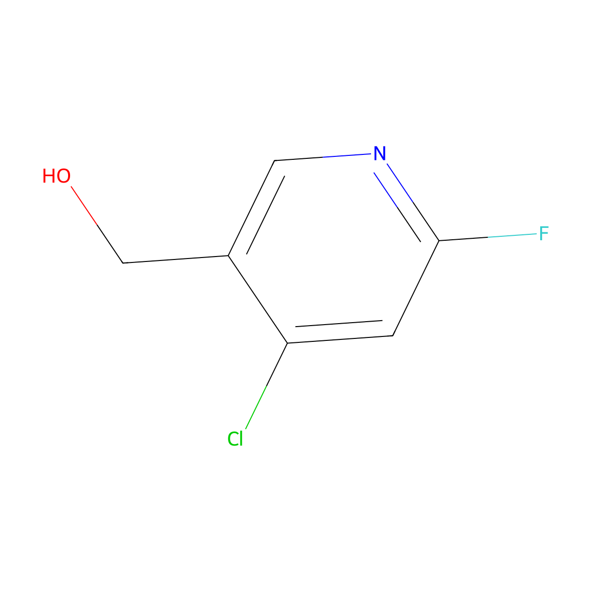 (4-Chloro-6-fluoropyridin-3-yl)methanol molecular structure, CAS 1805653-85-3