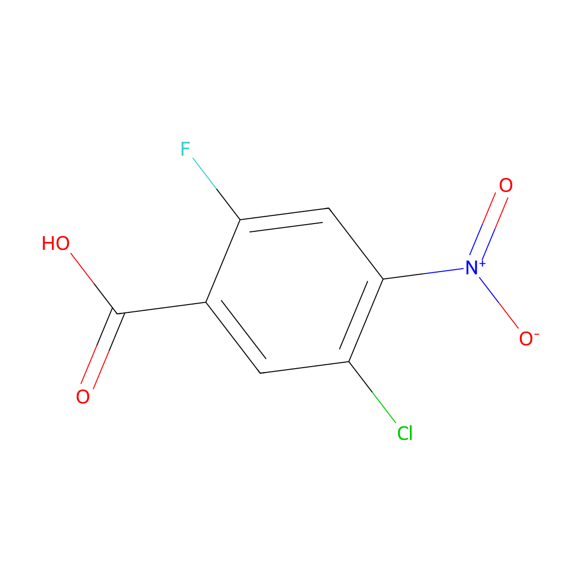 5-Chloro-2-fluoro-4-nitrobenzoicacid molecular structure, CAS 1805656-05-6