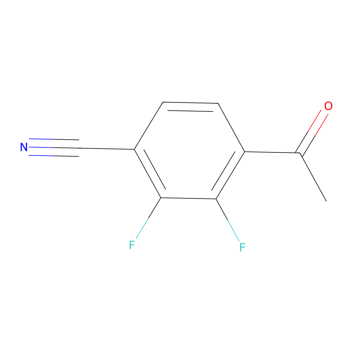 4-Acetyl-2,3-difluorobenzonitrile molecular structure, CAS 1805661-51-1