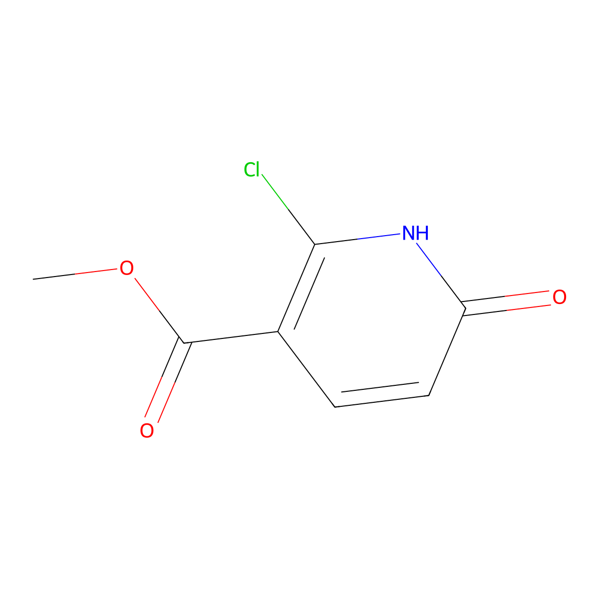 Methyl 2-chloro-6-hydroxypyridine-3-carboxylate molecular structure, CAS 1805670-73-8