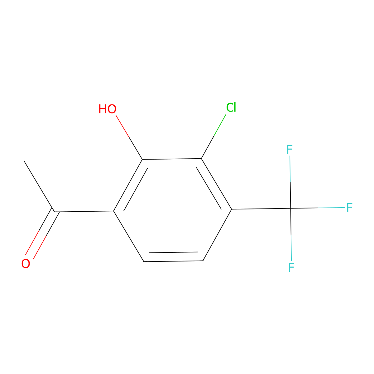1-(3-Chloro-2-hydroxy-4-(trifluoromethyl)phenyl)ethan-1-one molecular structure, CAS 1805671-26-4