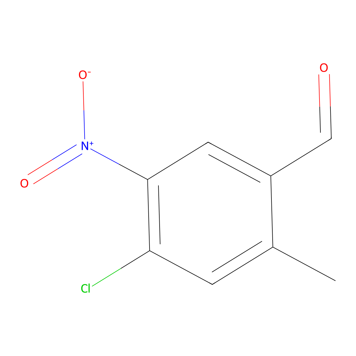 4-Chloro-2-methyl-5-nitrobenzaldehyde molecular structure, CAS 1805673-29-3