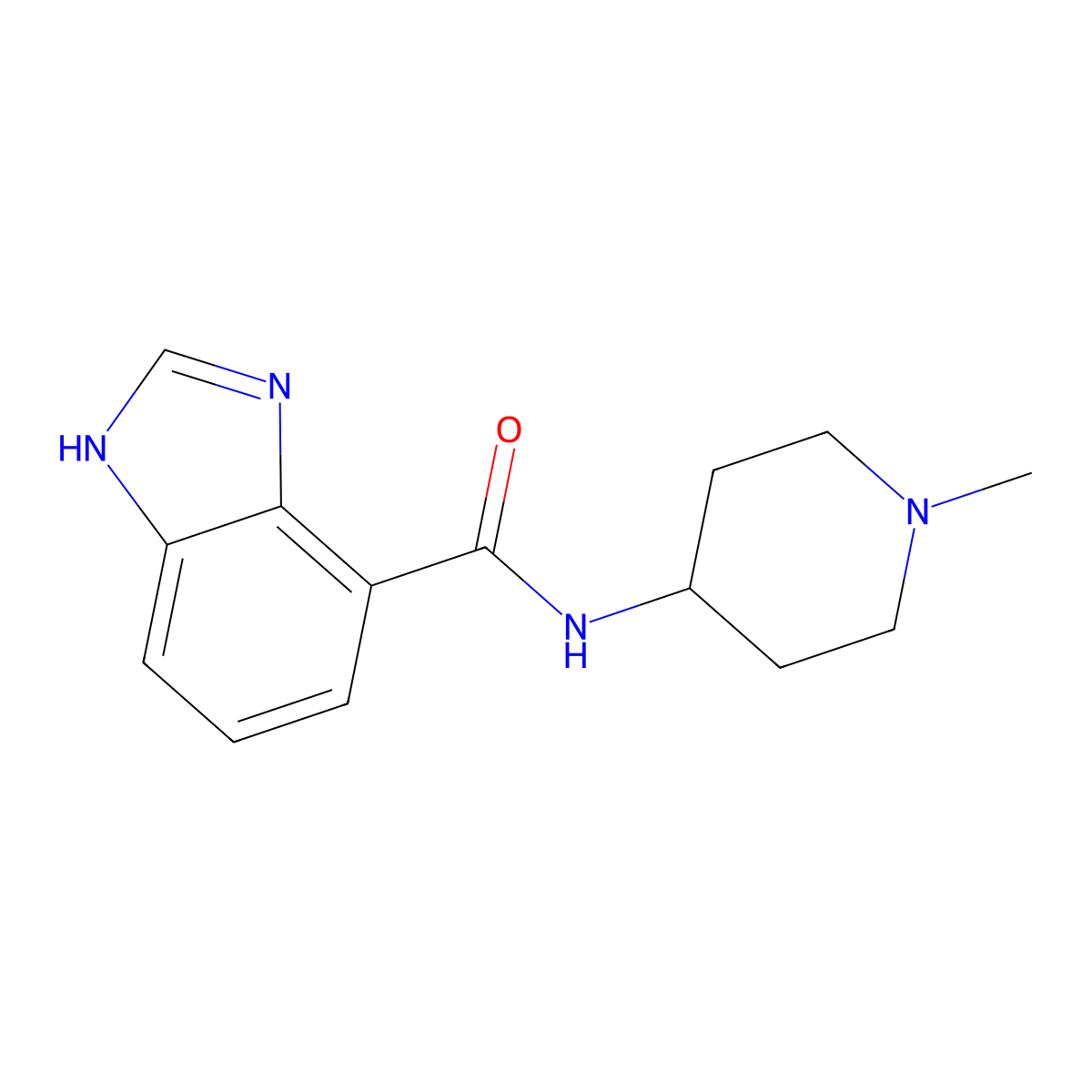 N-(1-Methylpiperidin-4-yl)-1H-benzimidazole-4-carboxamide molecular structure, CAS 180569-28-2