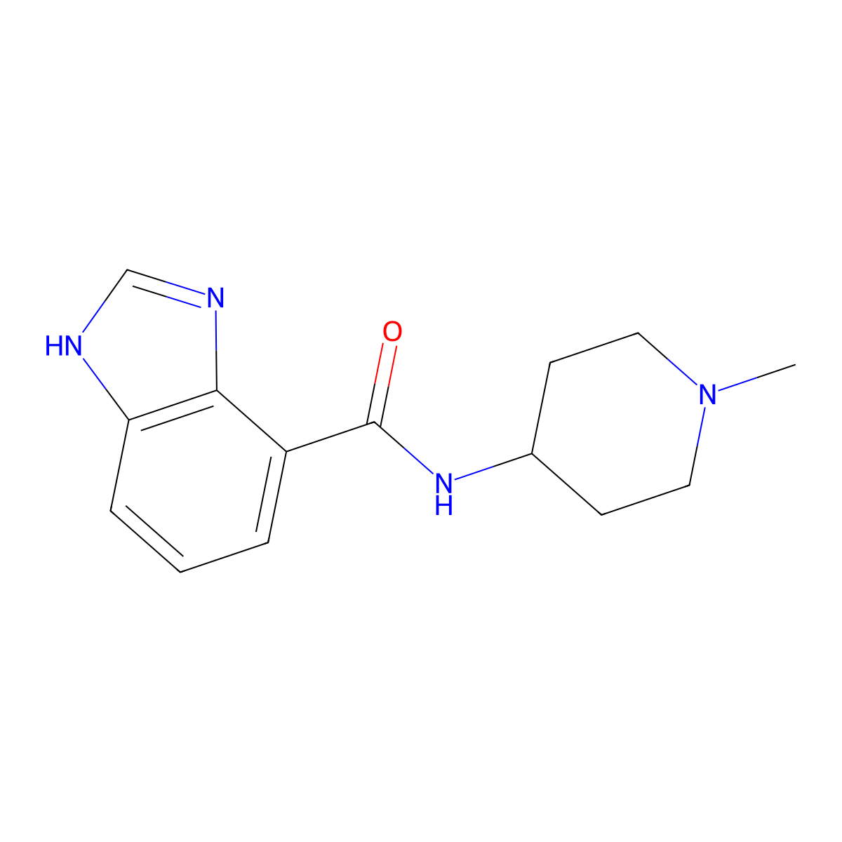 N-(1-Methylpiperidin-4-yl)-1H-benzimidazole-4-carboxamide molecular structure, CAS 180569-28-2