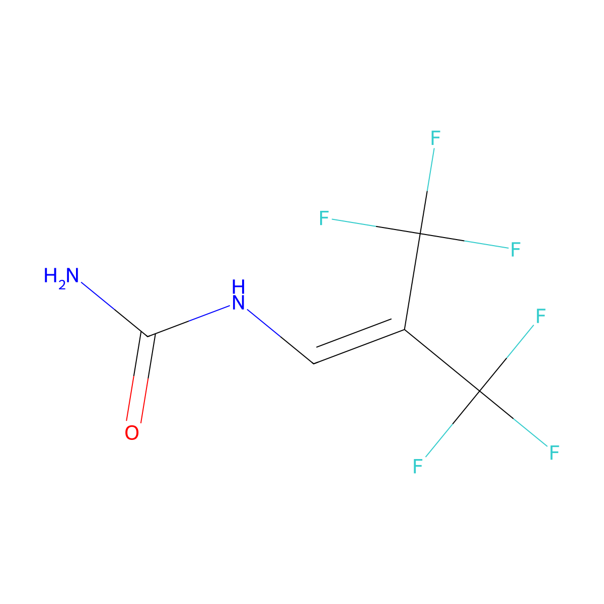 1-(3,3,3-Trifluoro-2-(trifluoromethyl)prop-1-en-1-yl)urea molecular structure, CAS 180569-60-2