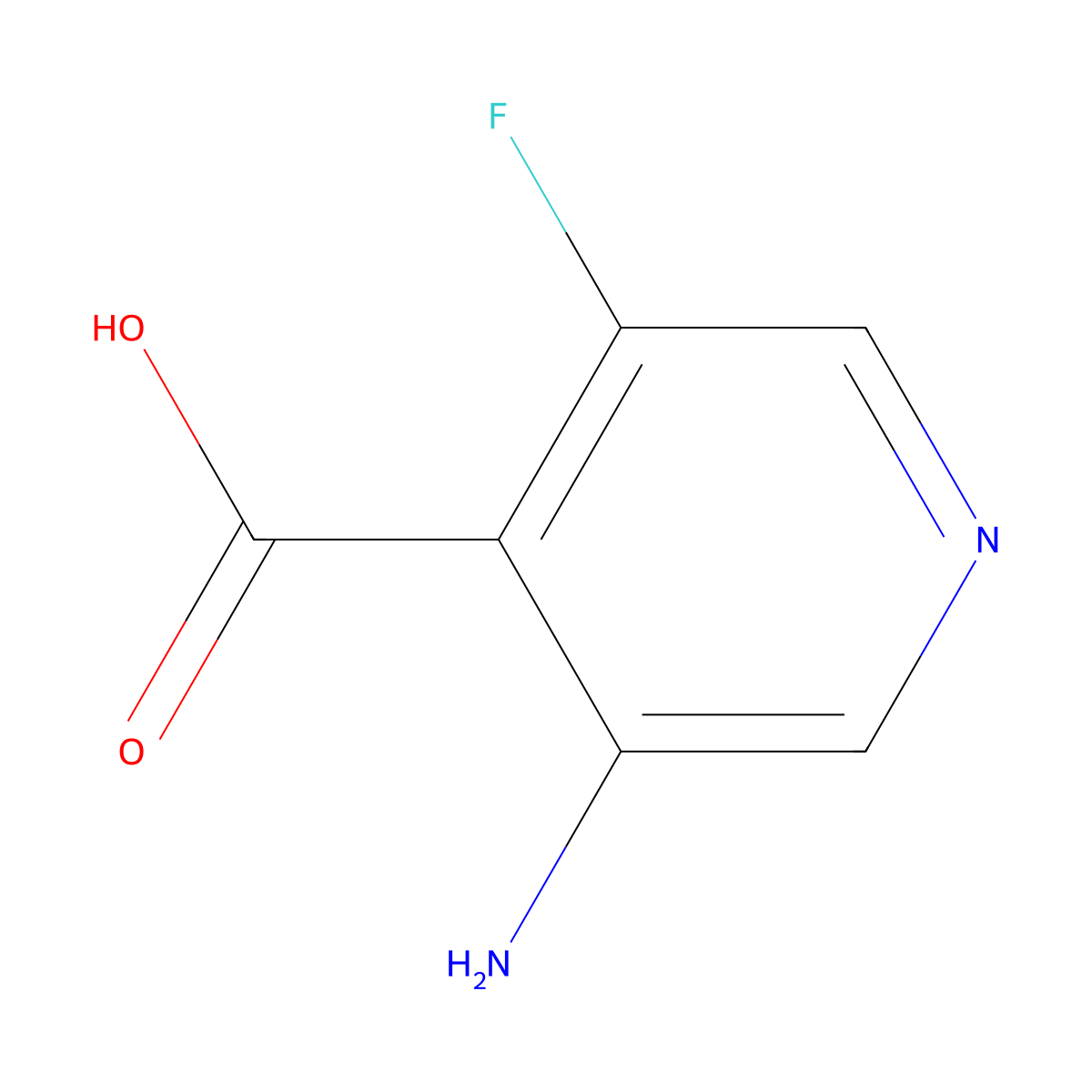 3-Amino-5-fluoroisonicotinic acid molecular structure, CAS 1805693-18-8