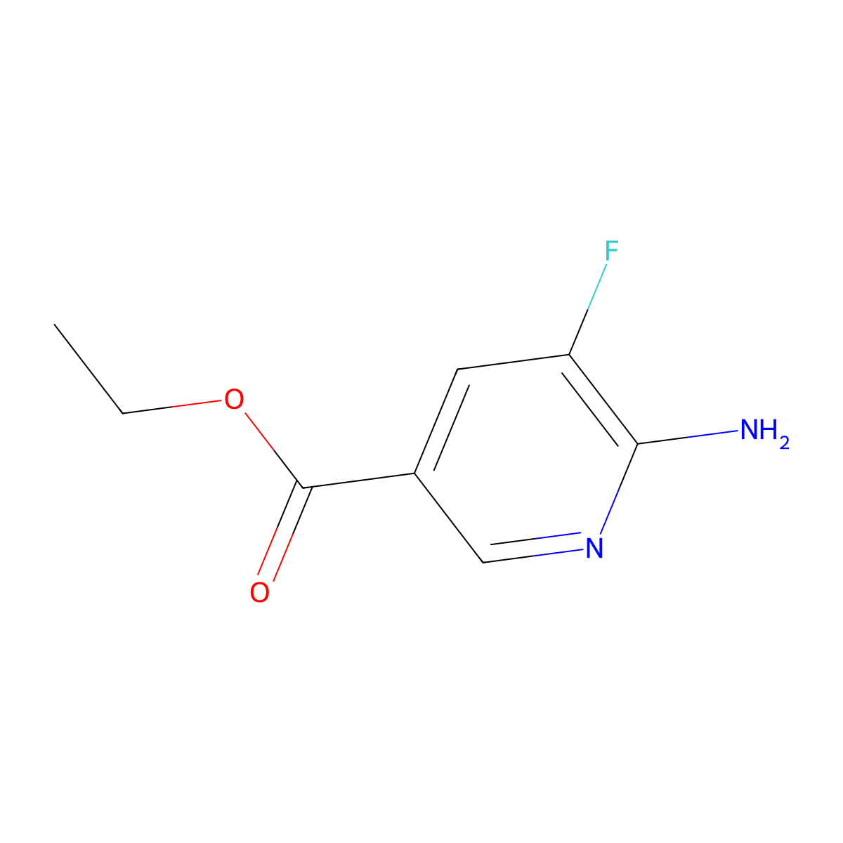 Ethyl 6-Amino-5-fluoronicotinate molecular structure, CAS 1805693-32-6