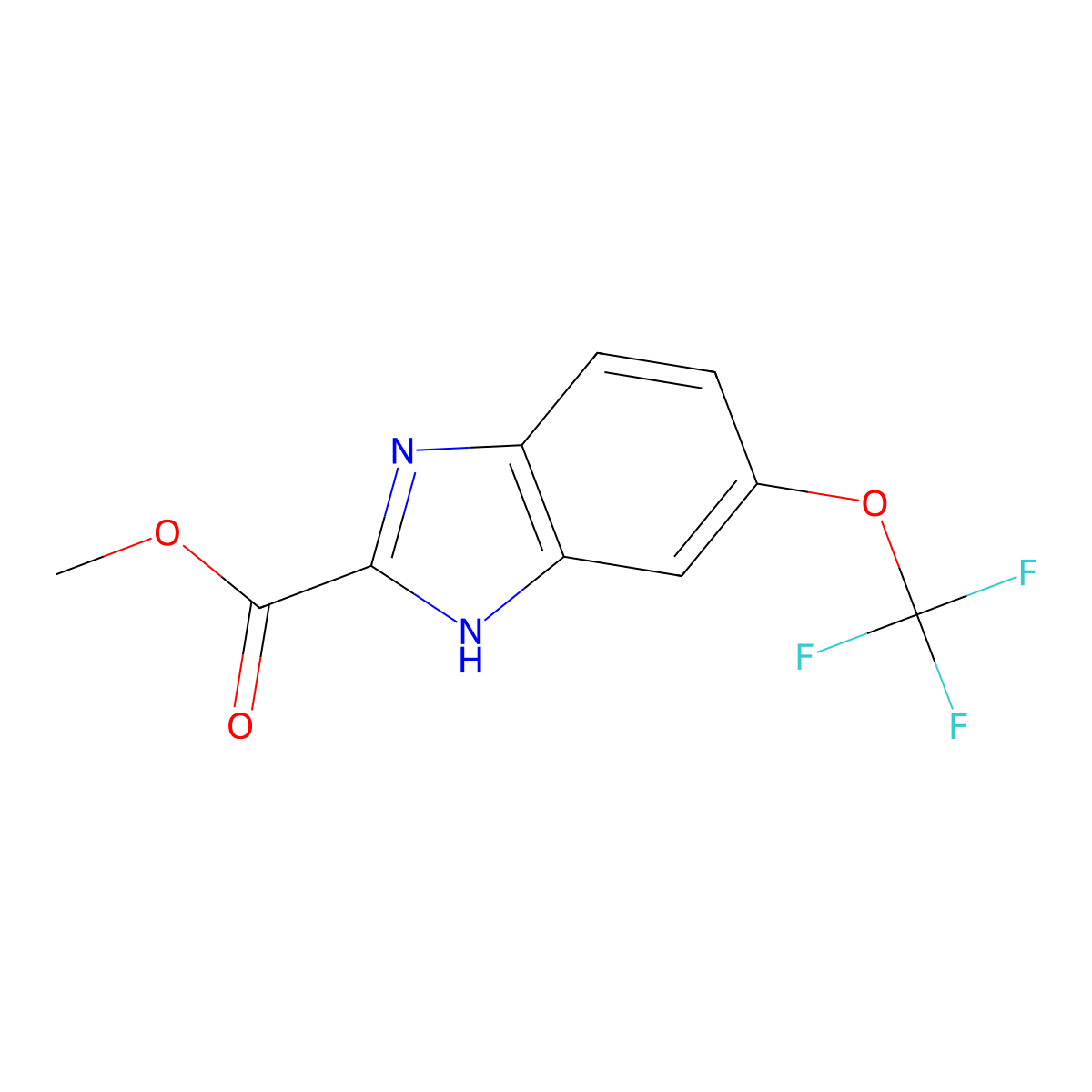 Methyl 6-(trifluoromethoxy)-1H-benzo[d]imidazole-2-carboxylate molecular structure, CAS 1805695-63-9