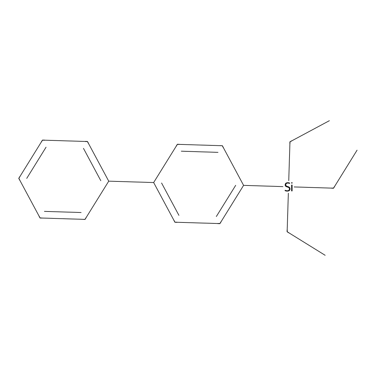 4-(Triethylsilyl)-1,1'-biphenyl molecular structure, CAS 18057-71-1