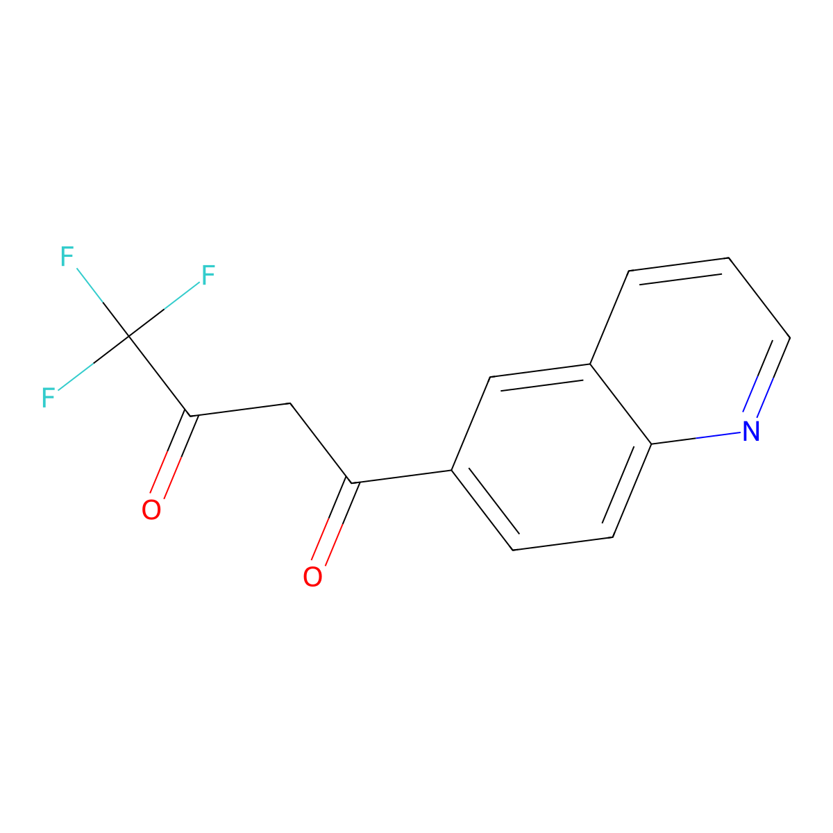 4,4,4-Trifluoro-1-(quinolin-6-yl)butane-1,3-dione molecular structure, CAS 1805709-11-8