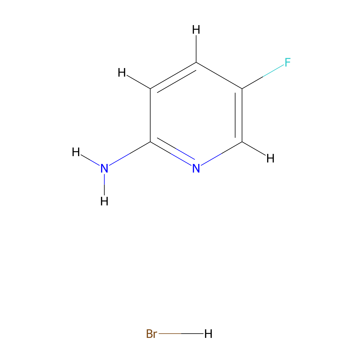 5-Fluoropyridin-2-amine hydrobromide molecular structure, CAS 1805709-16-3