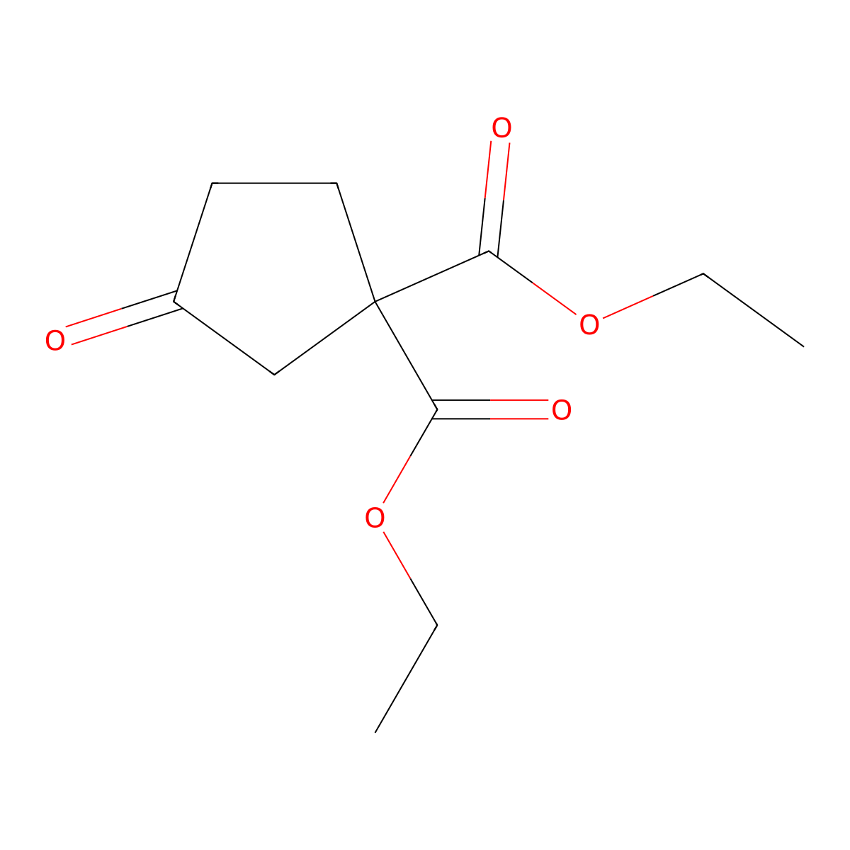 1,1-Cyclopentanedicarboxylic acid, 3-oxo-, diethyl ester molecular structure, CAS 180573-13-1