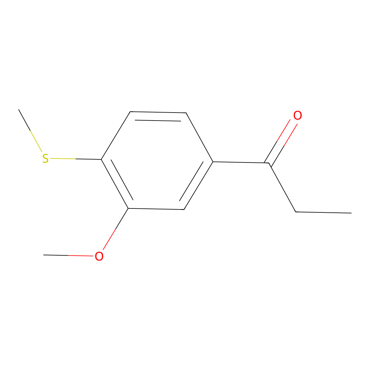 1-(3-Methoxy-4-(methylthio)phenyl)propan-1-one molecular structure, CAS 1805737-73-8