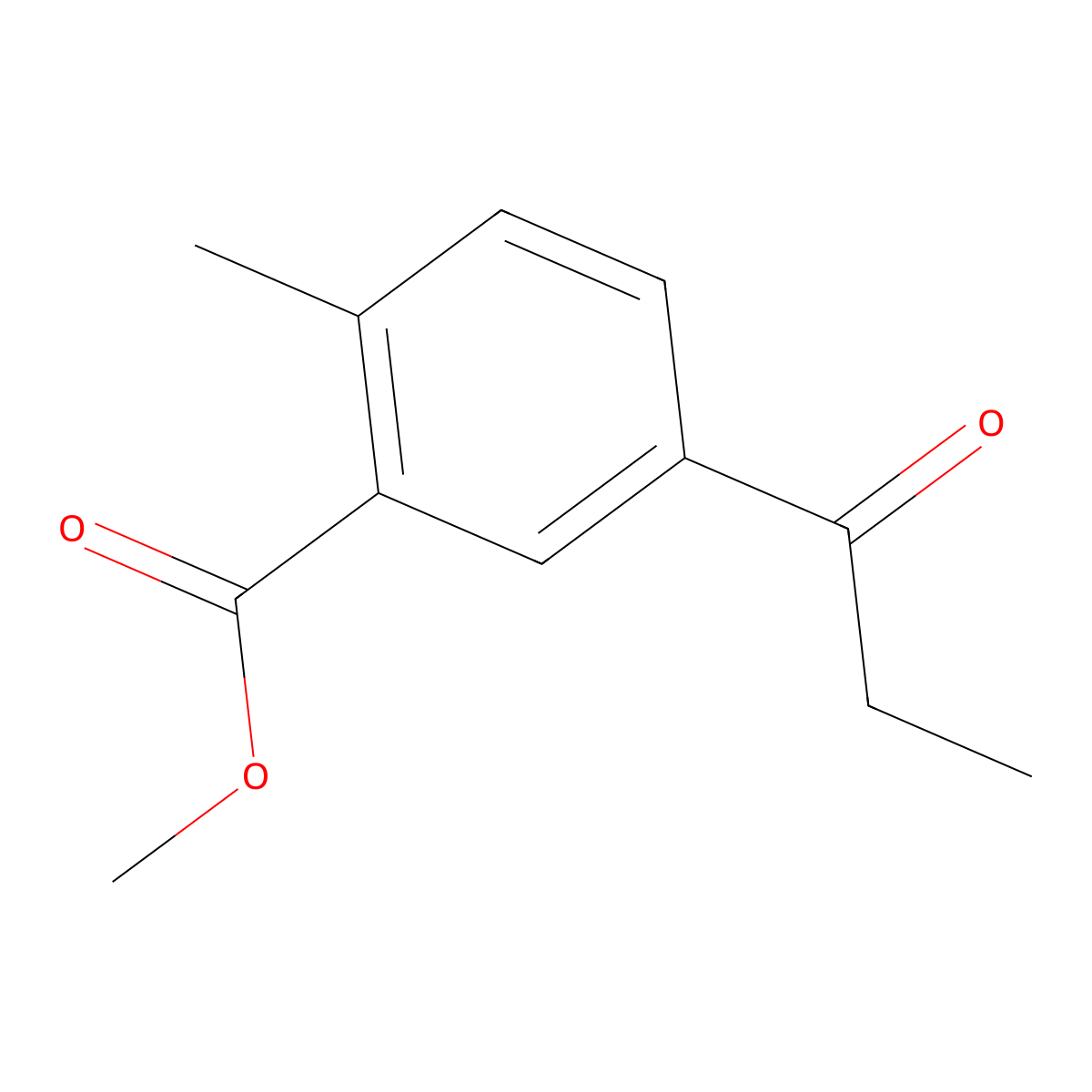 Methyl 2-methyl-5-(1-oxopropyl)benzoate molecular structure, CAS 1805747-98-1