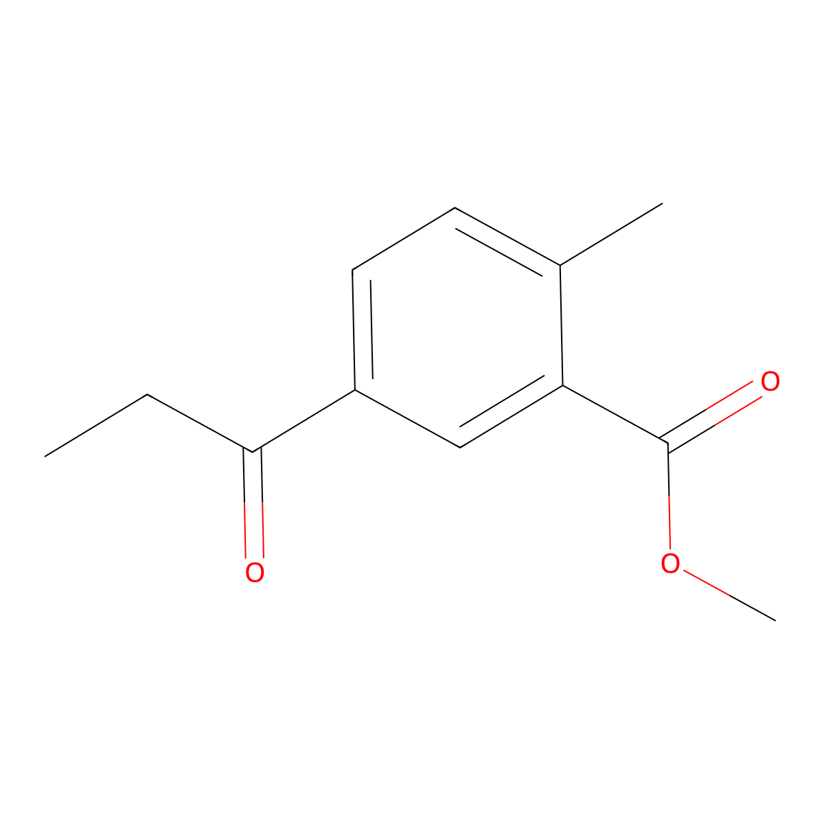 Methyl 2-methyl-5-(1-oxopropyl)benzoate molecular structure, CAS 1805747-98-1