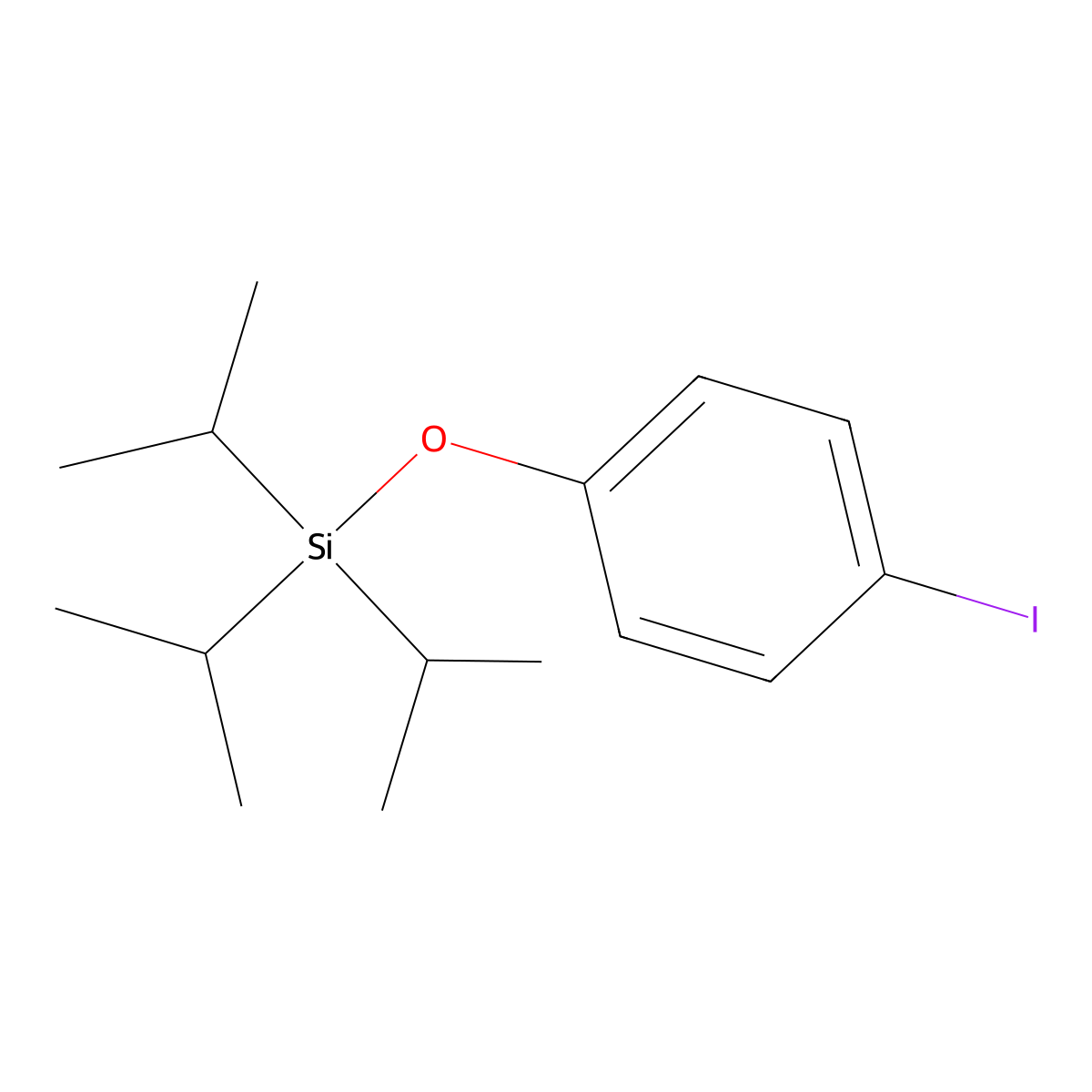 (4-Iodophenoxy)tri(propan-2-yl)silane molecular structure, CAS 180577-83-7