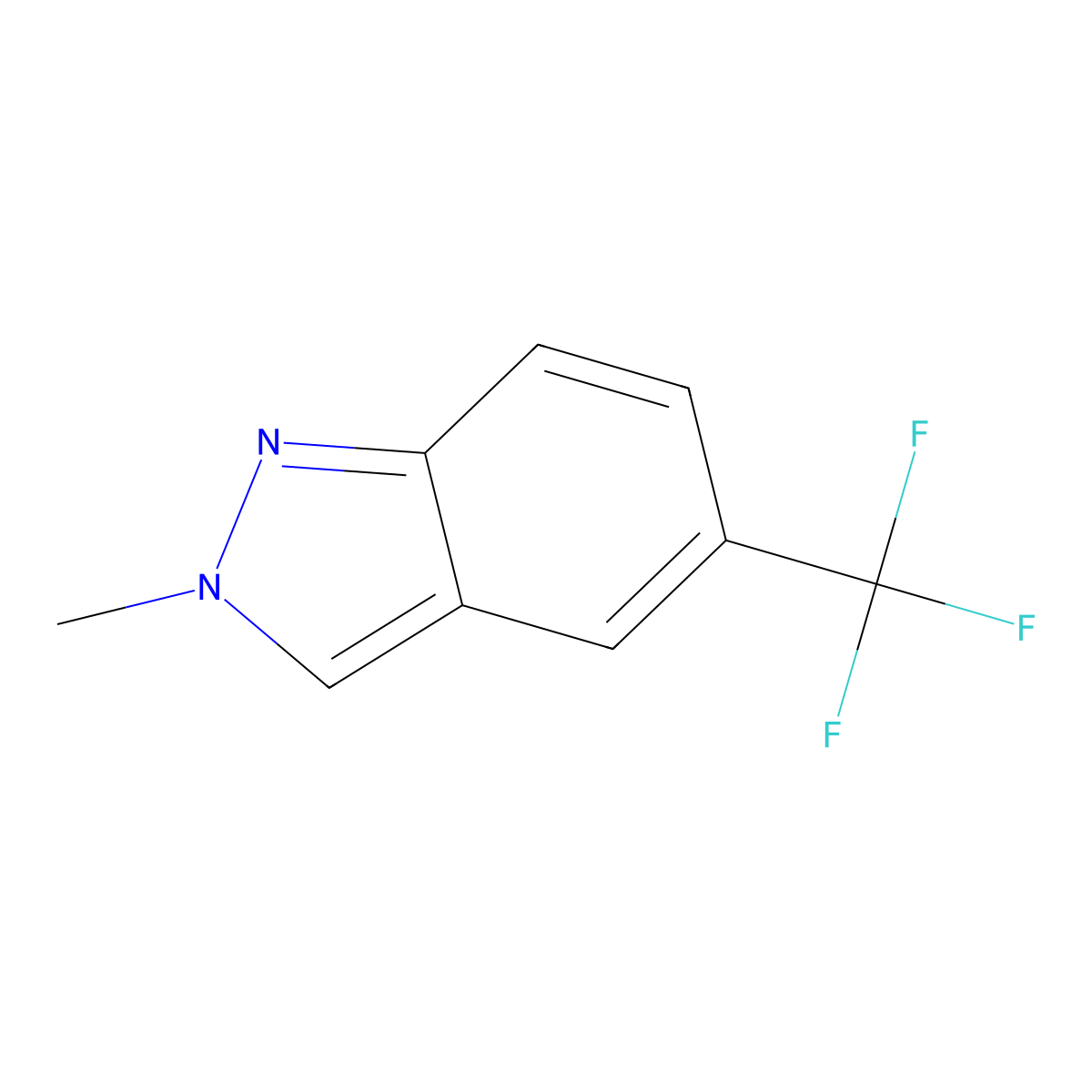 2-Methyl-5-(trifluoromethyl)-2H-indazole molecular structure, CAS 1805771-16-7