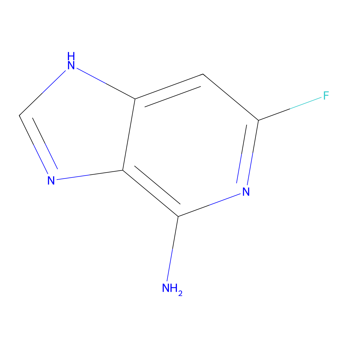 6-Fluoro-1H-imidazo[4,5-c]pyridin-4-amine molecular structure, CAS 1805773-26-5