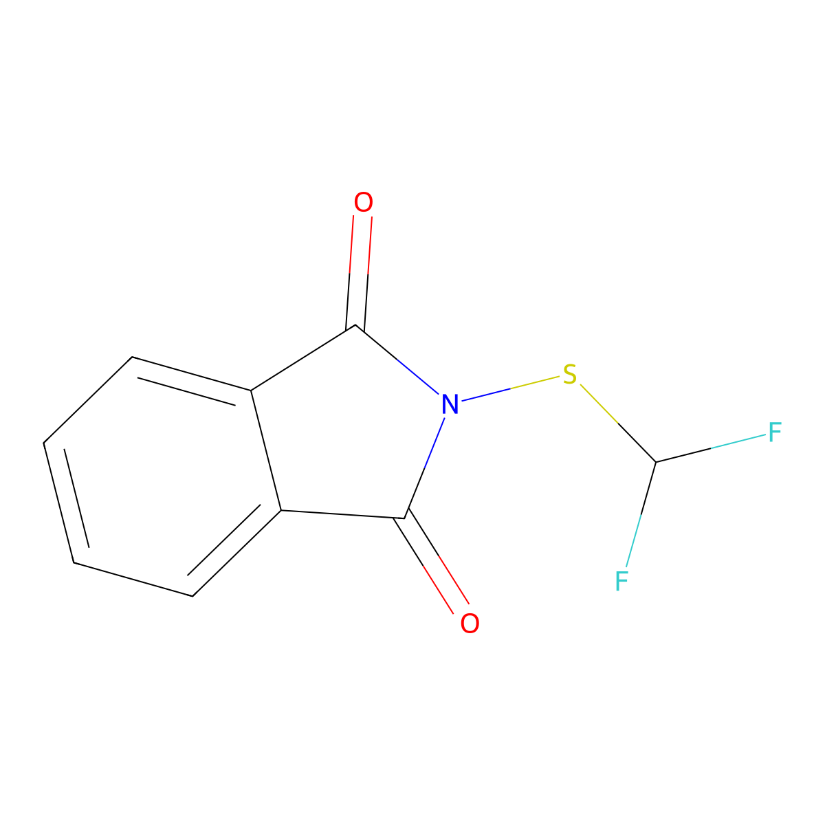 2-(Difluoromethylsulfanyl)isoindole-1,3-dione molecular structure, CAS 1805773-37-8