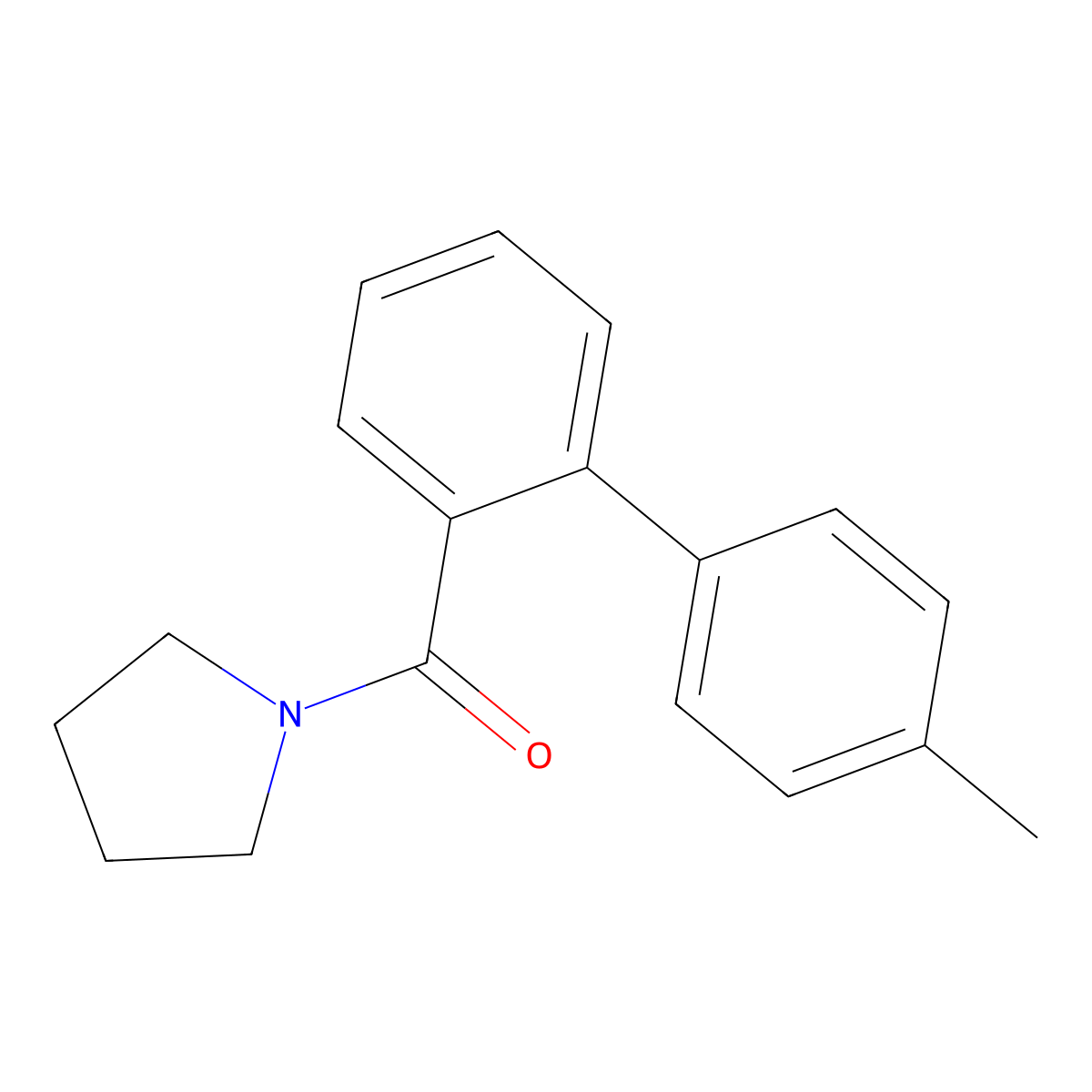 (4'-Methyl[1,1'-biphenyl]-2-yl)-1-pyrrolidinylmethanone molecular structure, CAS 1805794-87-9