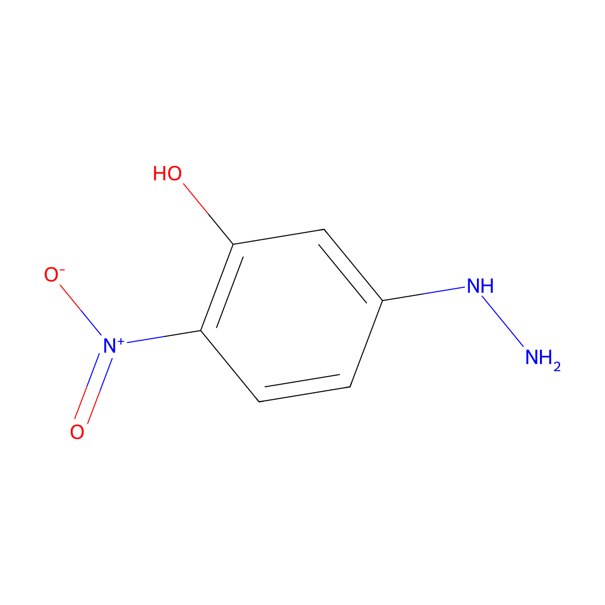 5-Hydrazinyl-2-nitrophenol molecular structure, CAS 1805806-31-8