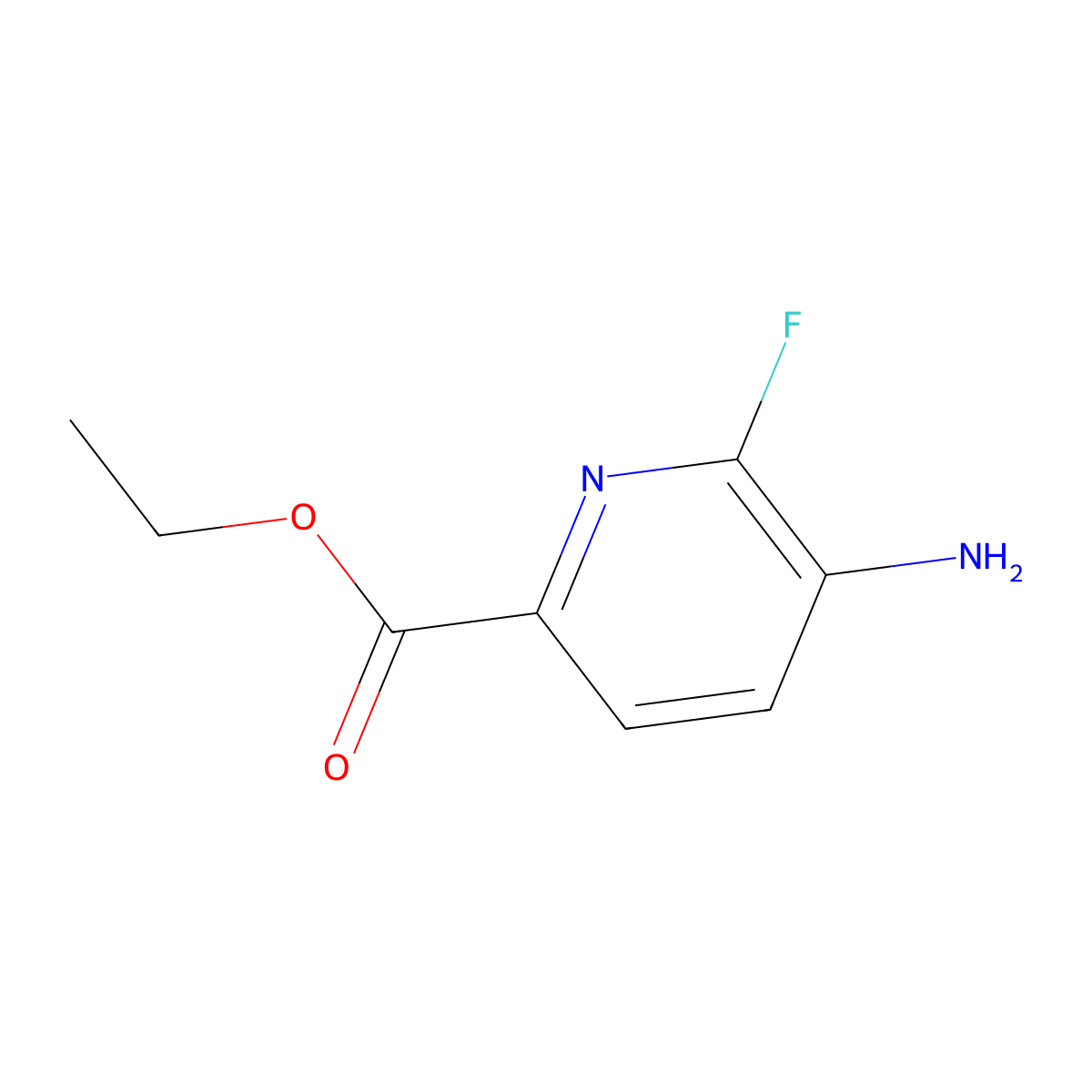 Ethyl 5-amino-6-fluoropyridine-2-carboxylate molecular structure, CAS 1805835-54-4