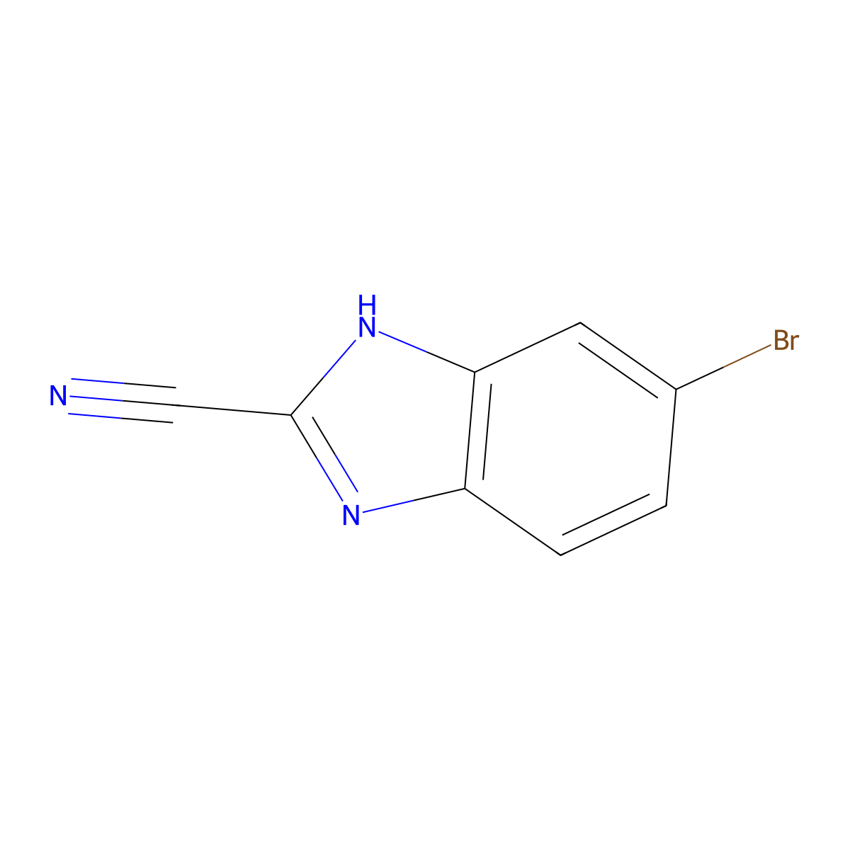 5-bromo-1H-1,3-benzodiazole-2-carbonitrile molecular structure, CAS 1805836-35-4