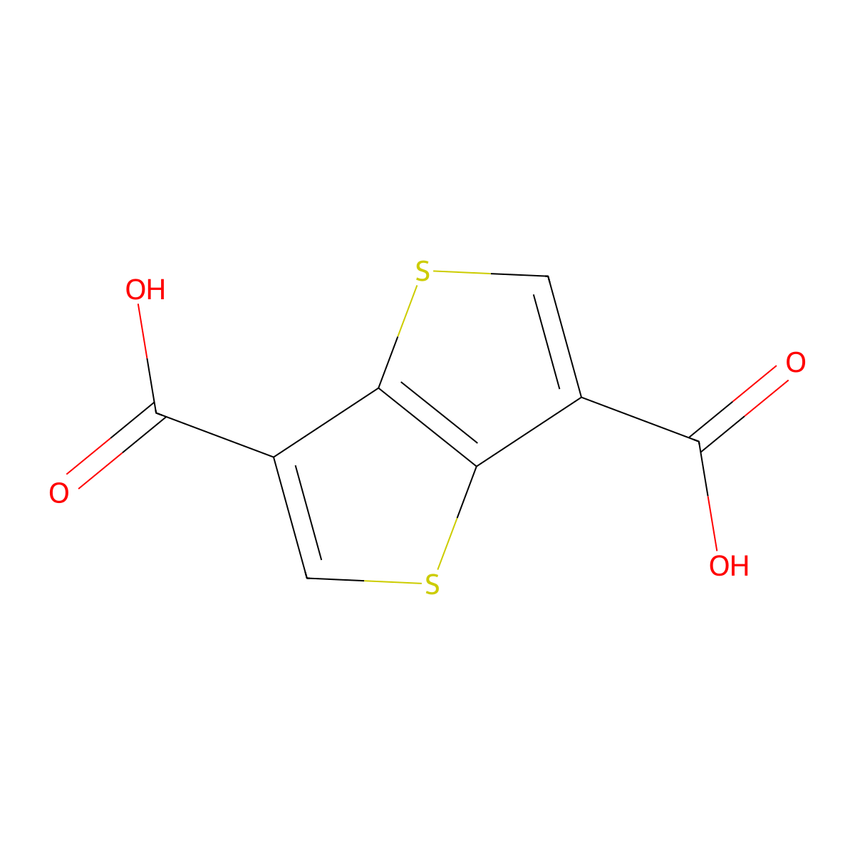 Thieno[3,2-b]thiophene-3,6-dicarboxylic acid molecular structure, CAS 1805838-30-5