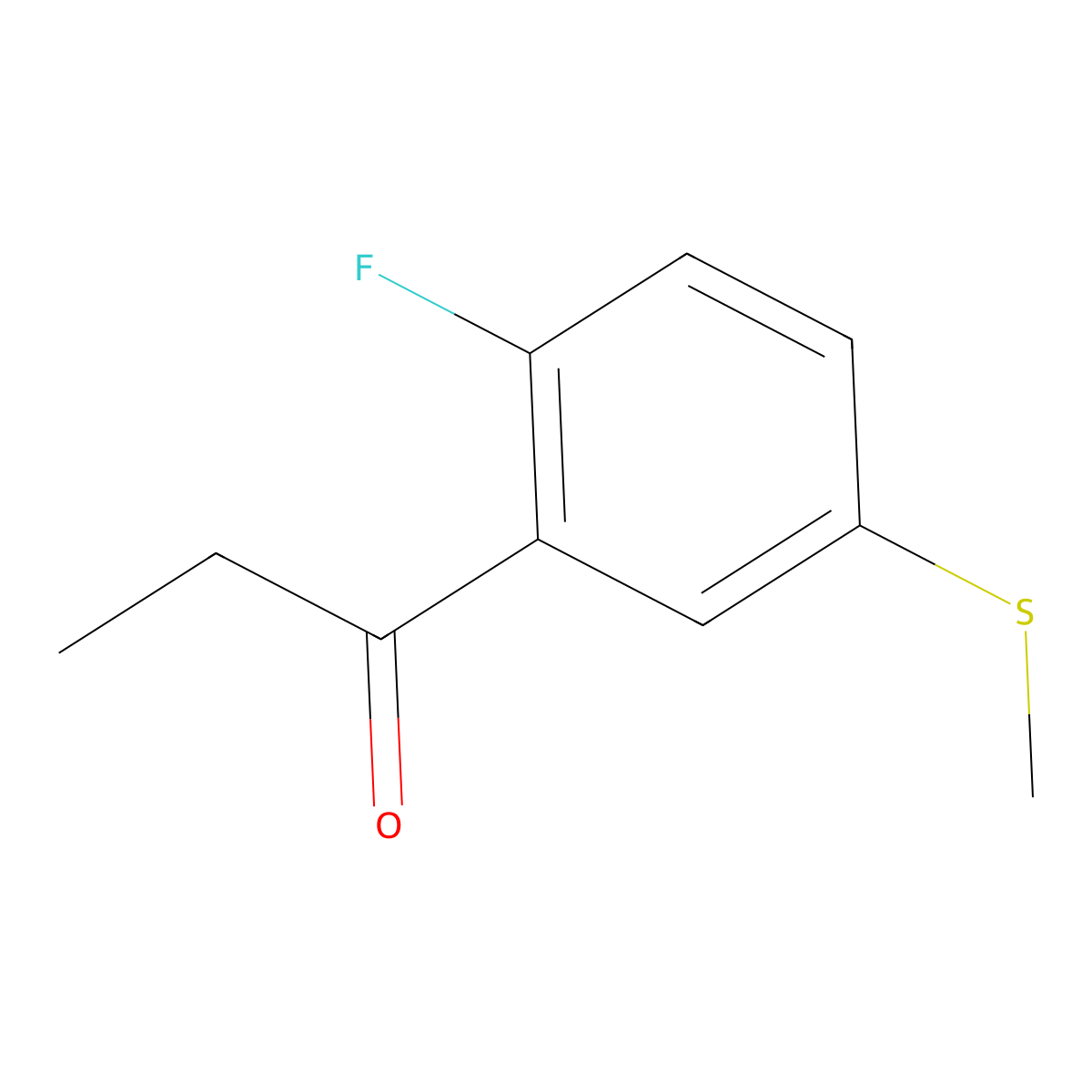 1-[2-Fluoro-5-(methylthio)phenyl]-1-propanone molecular structure, CAS 1805900-02-0