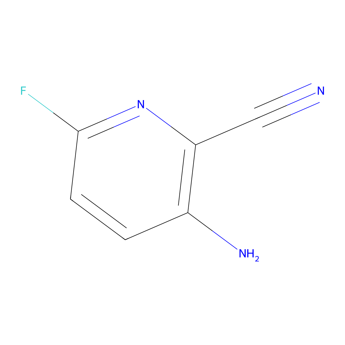 3-Amino-6-fluoropyridine-2-carbonitrile molecular structure, CAS 1805928-62-4