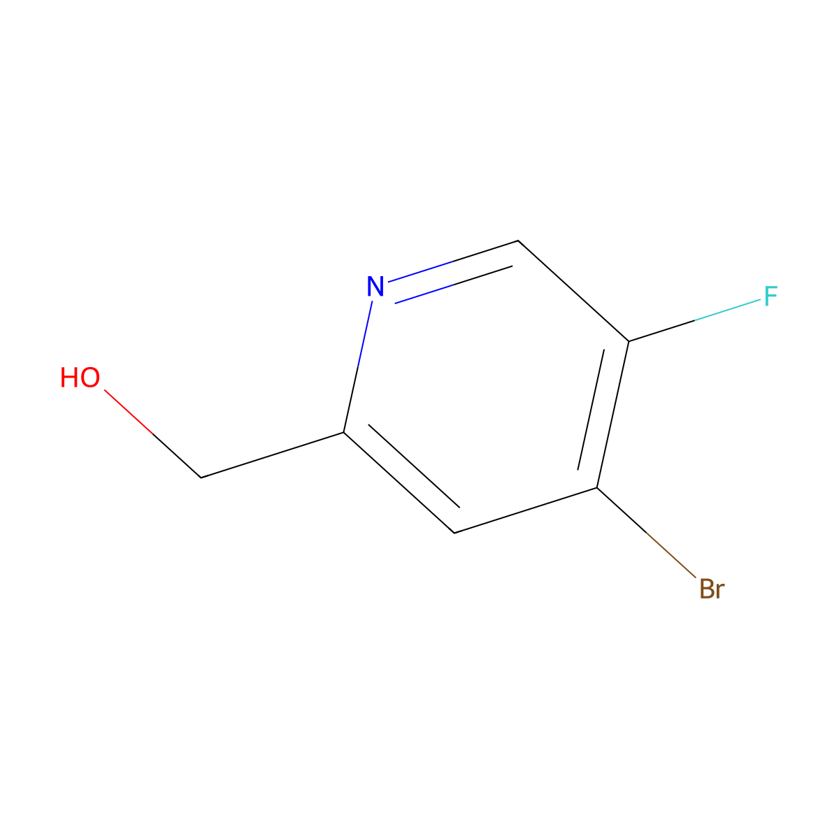 (4-Bromo-5-fluoropyridin-2-yl)methanol molecular structure, CAS 1805936-35-9