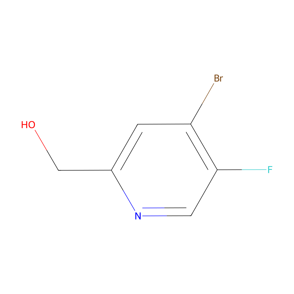 (4-Bromo-5-fluoropyridin-2-yl)methanol molecular structure, CAS 1805936-35-9