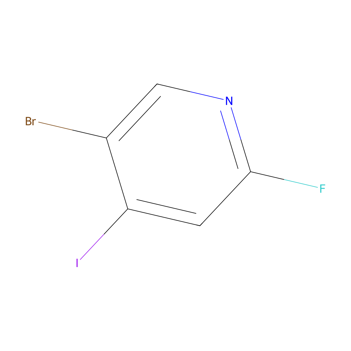 5-Bromo-2-fluoro-4-iodopyridine molecular structure, CAS 1805937-19-2