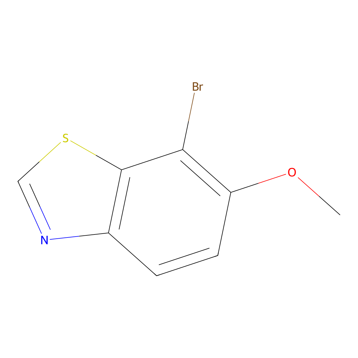 7-Bromo-6-methoxybenzo[d]thiazole molecular structure, CAS 1805942-09-9