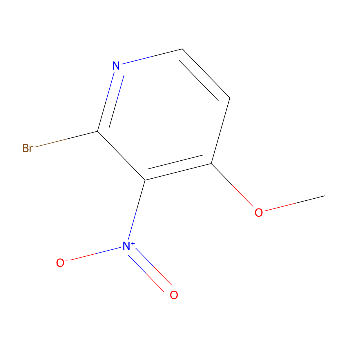 2-Bromo-4-methoxy-3-nitropyridine molecular structure, CAS 1805942-20-4