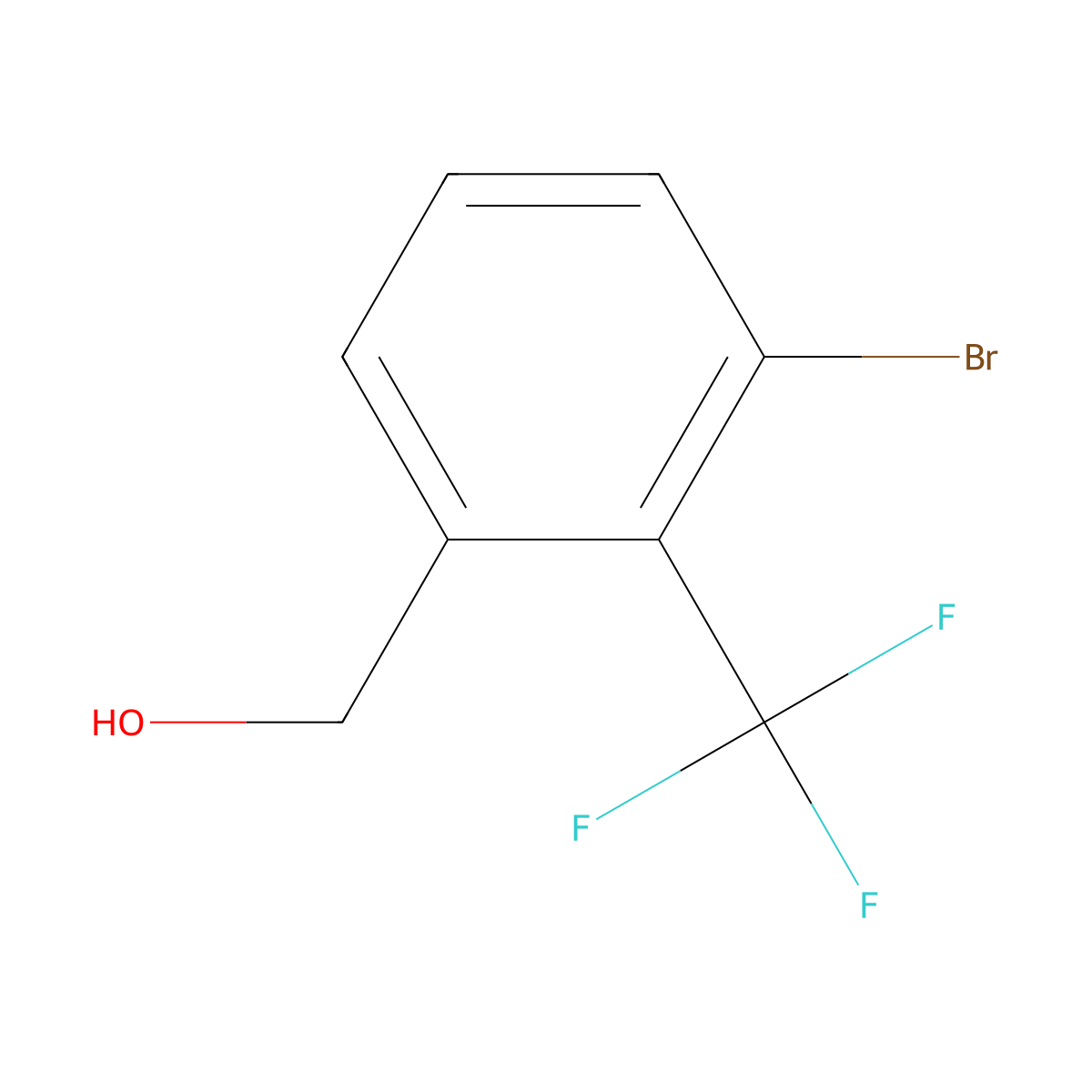 3-Bromo-2-(trifluoromethyl)benzyl alcohol molecular structure, CAS 1805950-70-2