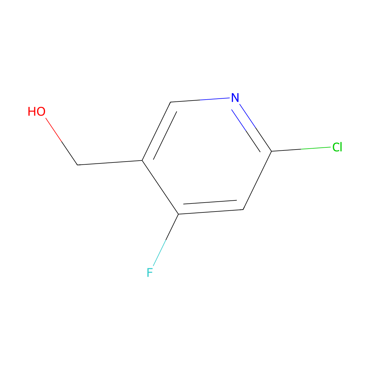 (6-Chloro-4-fluoropyridin-3-yl)methanol molecular structure, CAS 1805952-79-7