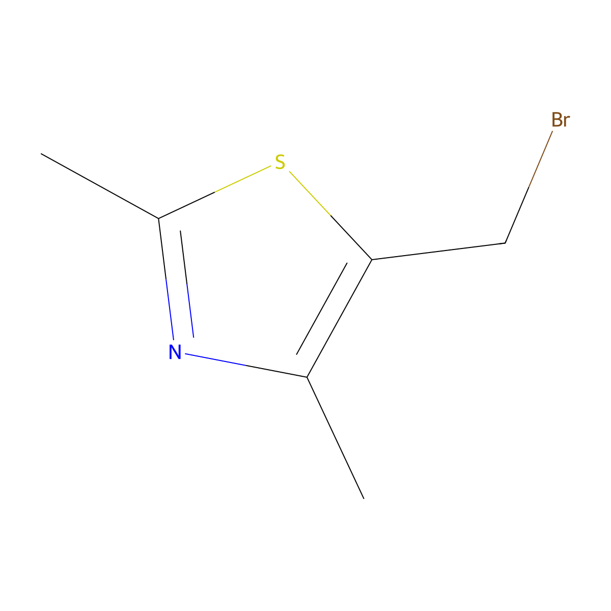 5-(Bromomethyl)-2,4-dimethylthiazole molecular structure, CAS 180597-84-6