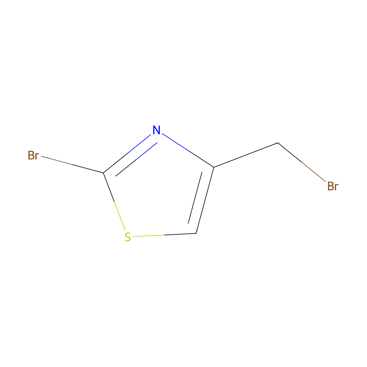 2-Bromo-4-(bromomethyl)-1,3-thiazole molecular structure, CAS 180597-85-7