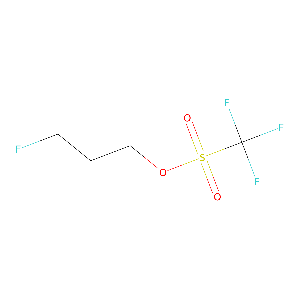 3-Fluoropropyl trifluoromethanesulfonate molecular structure, CAS 180597-96-0