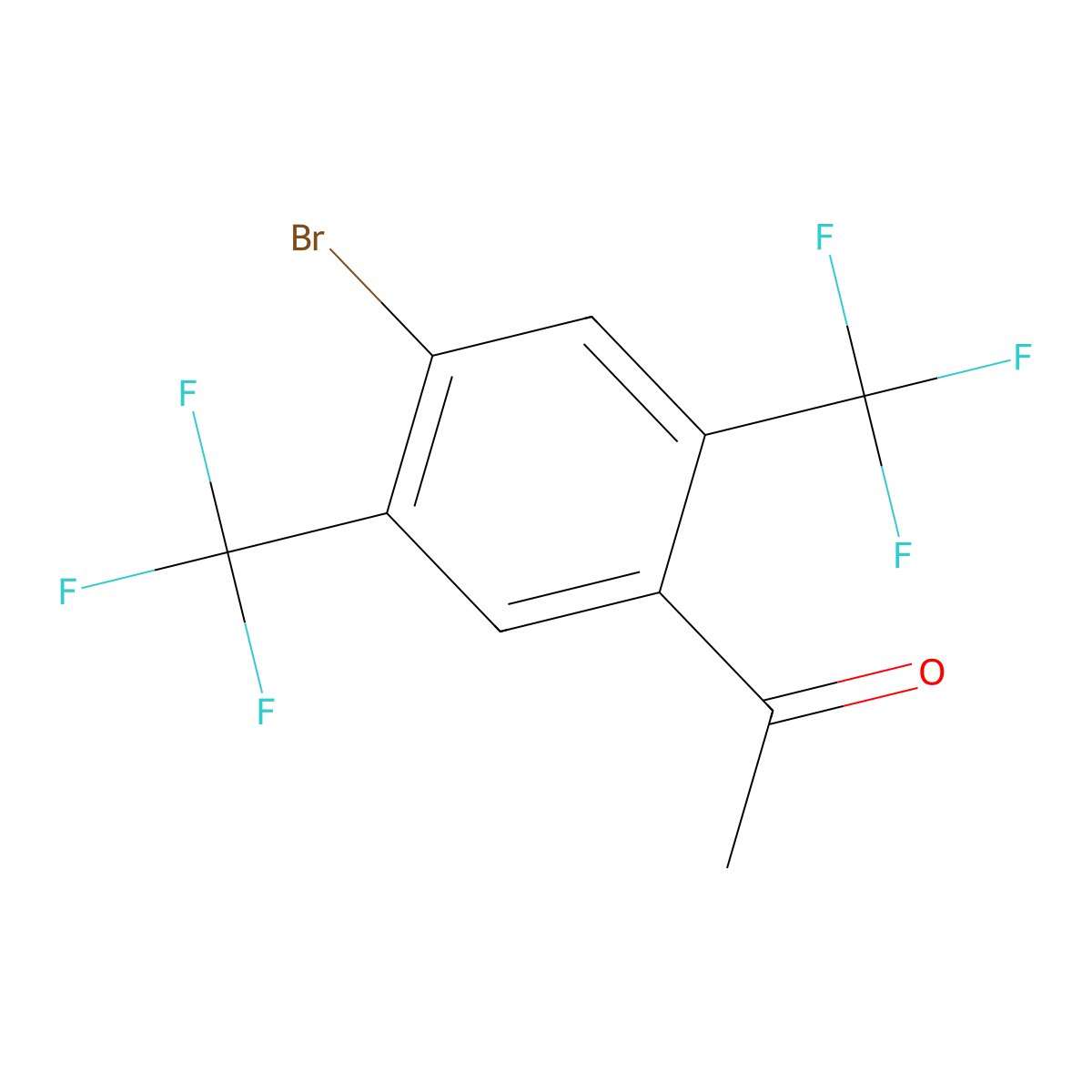 1-[4-Bromo-2,5-bis(trifluoromethyl)phenyl]ethanone molecular structure, CAS 1805971-50-9